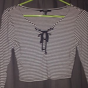 Forever 21 Tops - Forever 21 black and white striped top Forever 21 Tops - Forever 21 black and white striped top